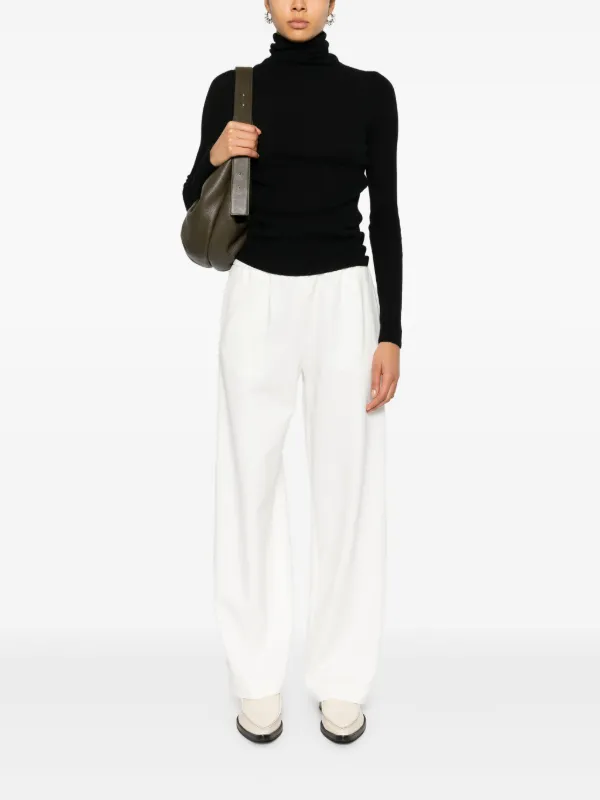FABIANA FILIPPI ラインストーン 装飾 ブラウス N1026 Fabiana Filippi beaded-trim Trousers | White | FARFETCH