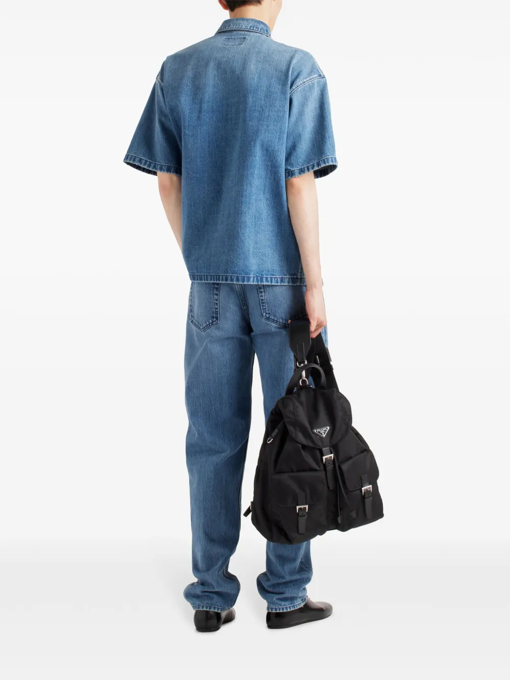 Prada Overhemd met logo Blauw