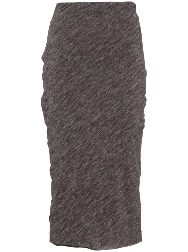 Philosophy Di Lorenzo Serafini Ruched Pencil Skirt Grey
