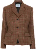 Prada plaid-check blazer - Brown