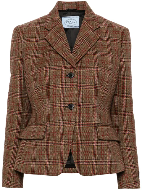 Prada plaid-check blazer