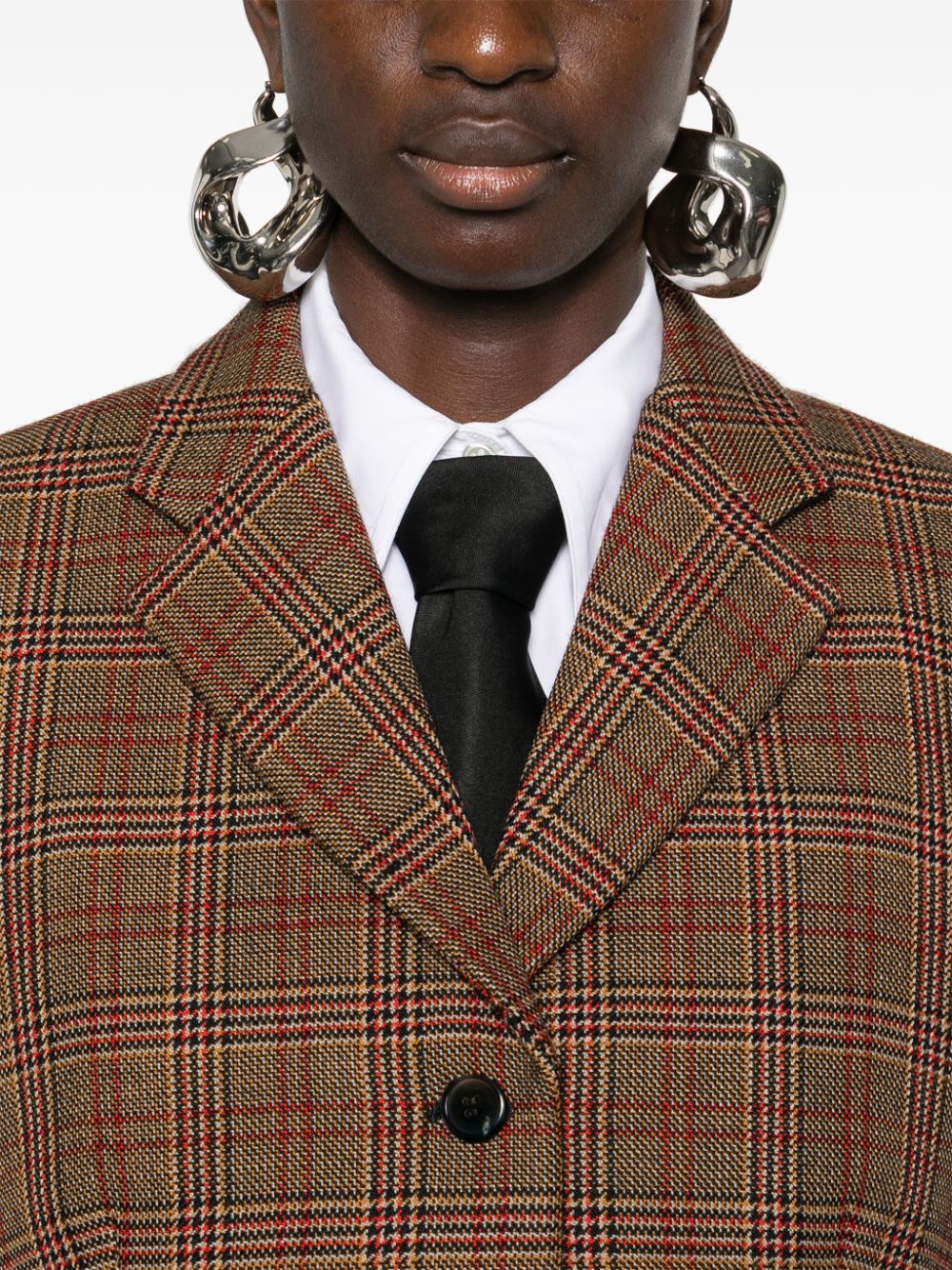 Cheap Marni plaid-check blazer Women