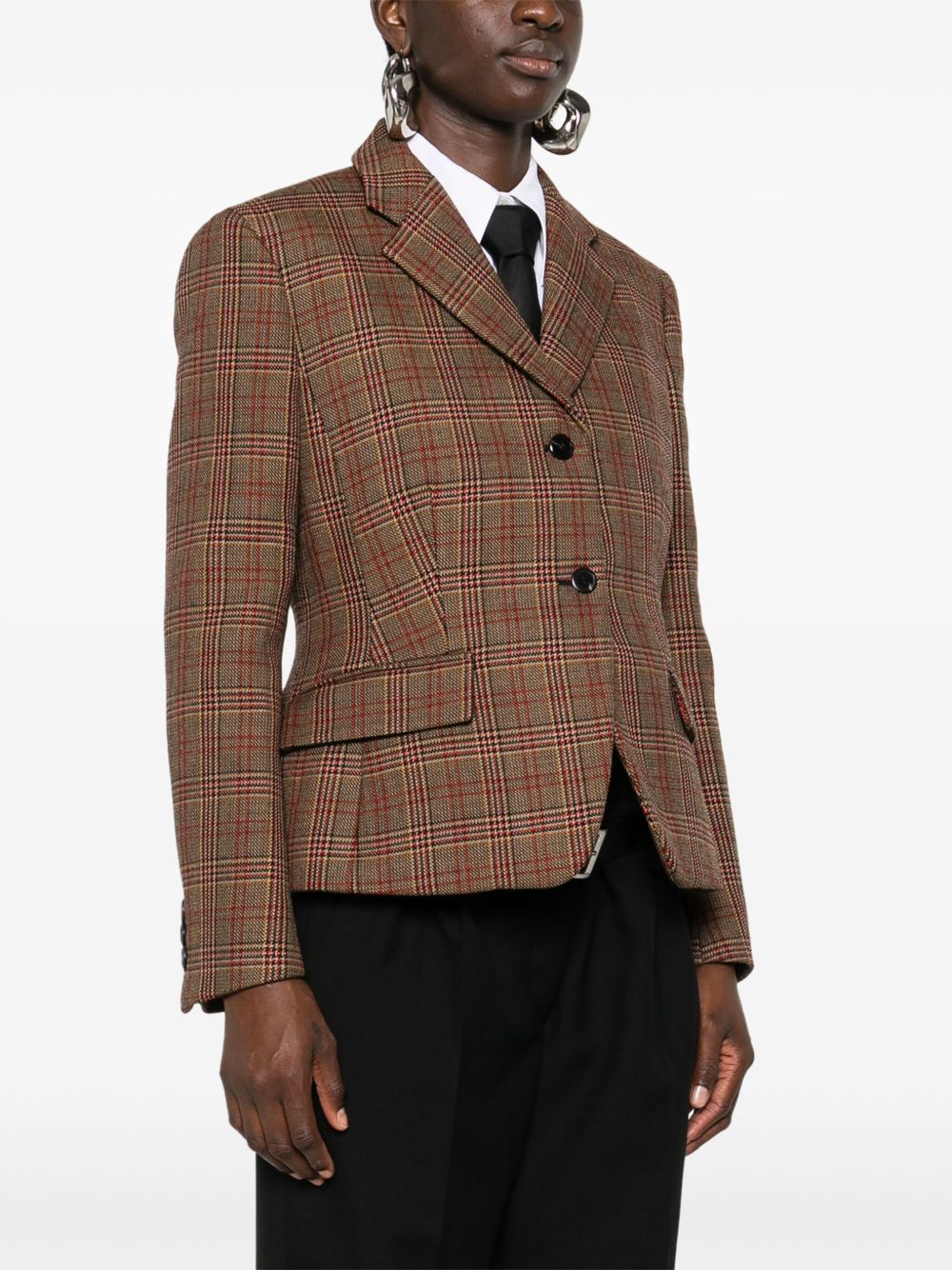 Cheap Marni plaid-check blazer Women