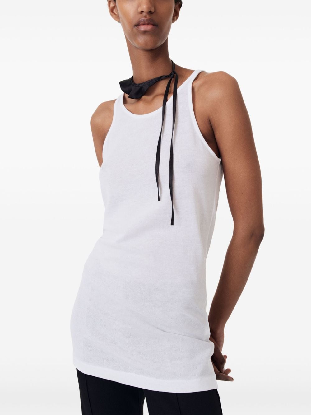 Shop Bite Studios Transparent Tank Top In Weiss