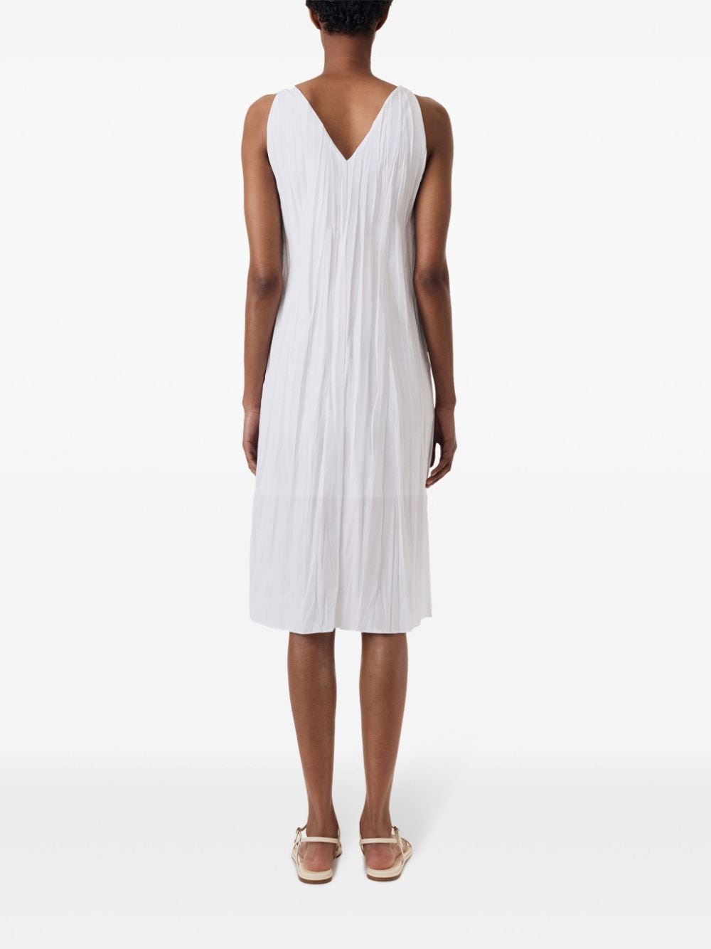 Shop Bite Studios Creased Midi-dress In Weiss