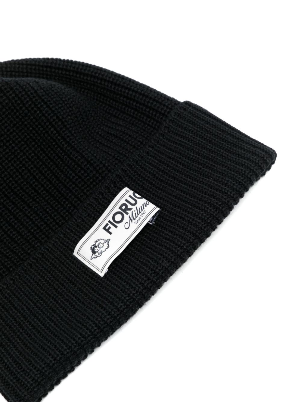 Shop Fiorucci Logo Beanie In Black