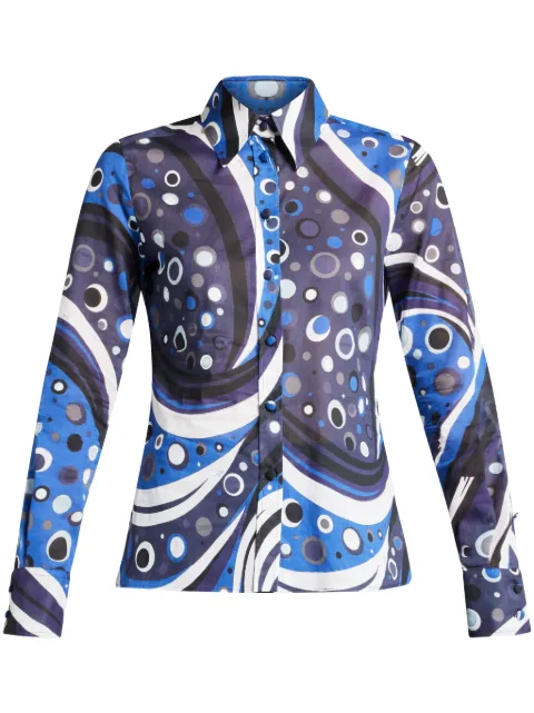 PUCCI Fontane-print cotton shirt