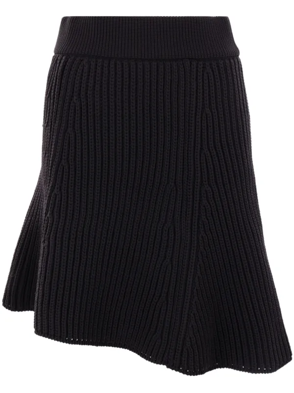 大特価放出！ Sacai CA FARFETCH | Black | Skirt Ribbed-knit トップス