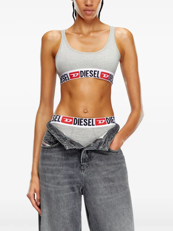 DIESELディーゼル Ufsb-Oriba Logo Band スポーツブラ Diesel Ufsb-Oriba スポーツブラ | グレー | FARFETCH JP