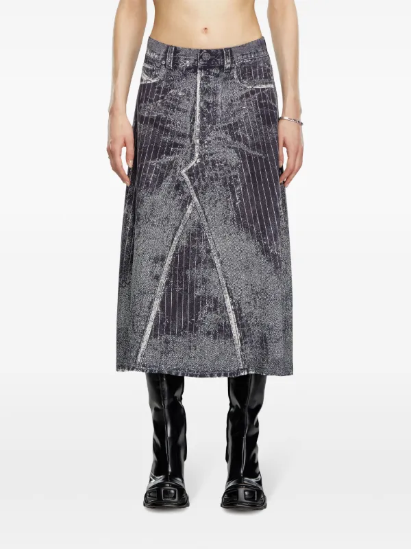 DIESEL>>ディーゼル オハンナ サテン スカート Diesel O-Hanna スカート | ブラック | FARFETCH JP