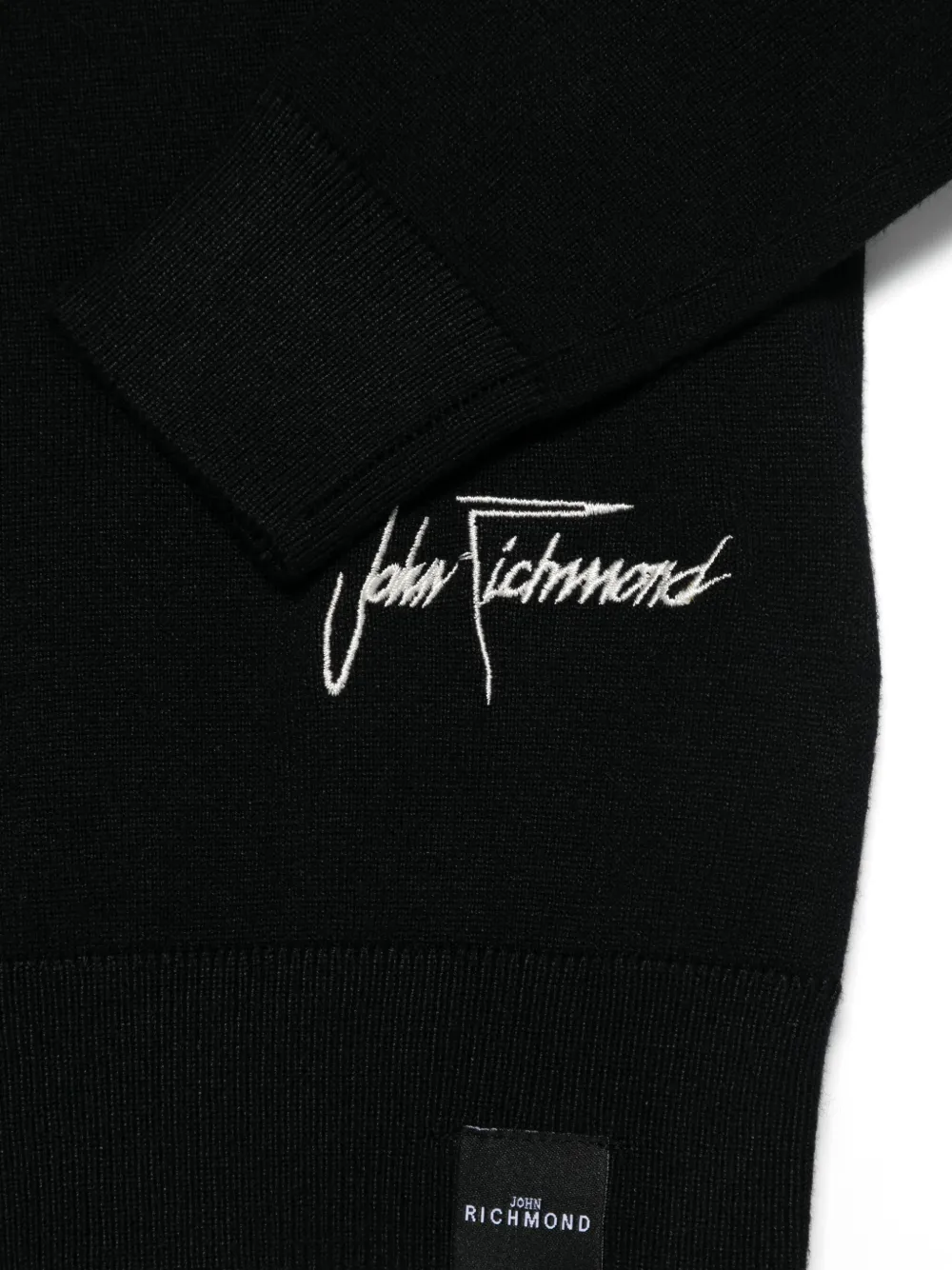 John Richmond Junior Logo-embroidered Sweater In Black