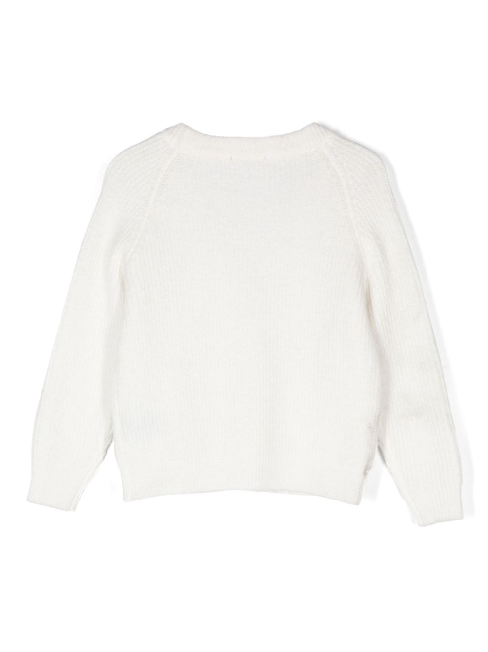 John Richmond Junior crystal-button cardigan - White