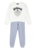 John Richmond Junior logo-embroidered tracksuit set - White