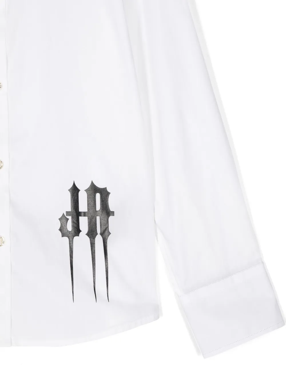 John Richmond Junior Logo-print Shirt In White