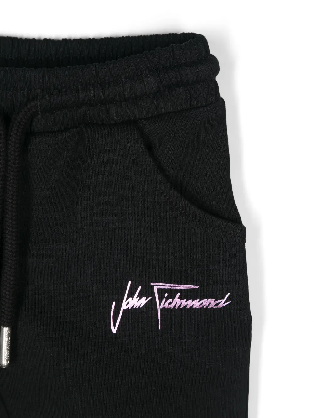 John Richmond Junior Jersey trainingspak met logoprint Wit