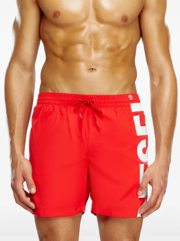 Diesel Bmbx-Rio-41 Swim Shorts | Red | FARFETCH