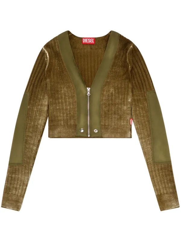 Diesel M-Asera クロップド カーディガン | グリーン | FARFETCH JP