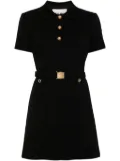 Miu Miu logo-belt mini dress - Black