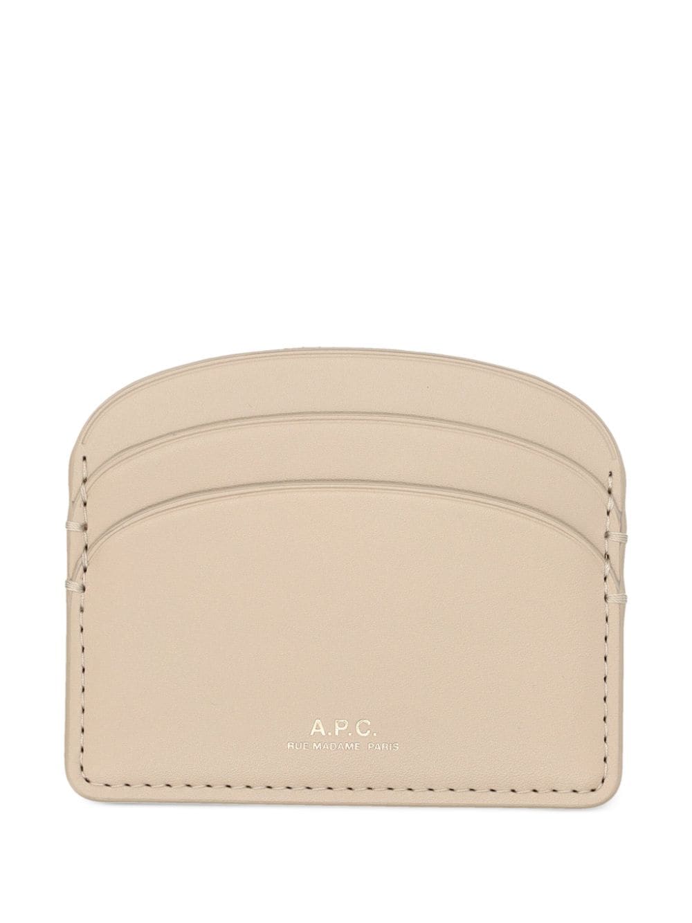 Shop Apc Demi-lune Card Holder In Neutrals