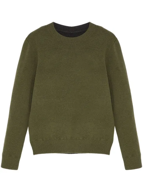 Yves Salomon two-tone reversible knit jumper