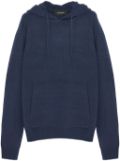 Yves Salomon knit hoodie - Blue