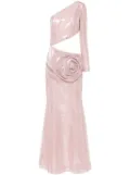 JEAN-LOUIS SABAJI floral-detail sequinned dress - Pink