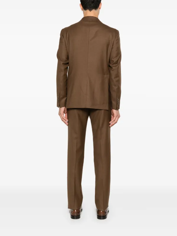 TAGLIATORE テーラードジャケット ブローチ付き Tagliatore ブローチディテール ジャケット | ブラウン