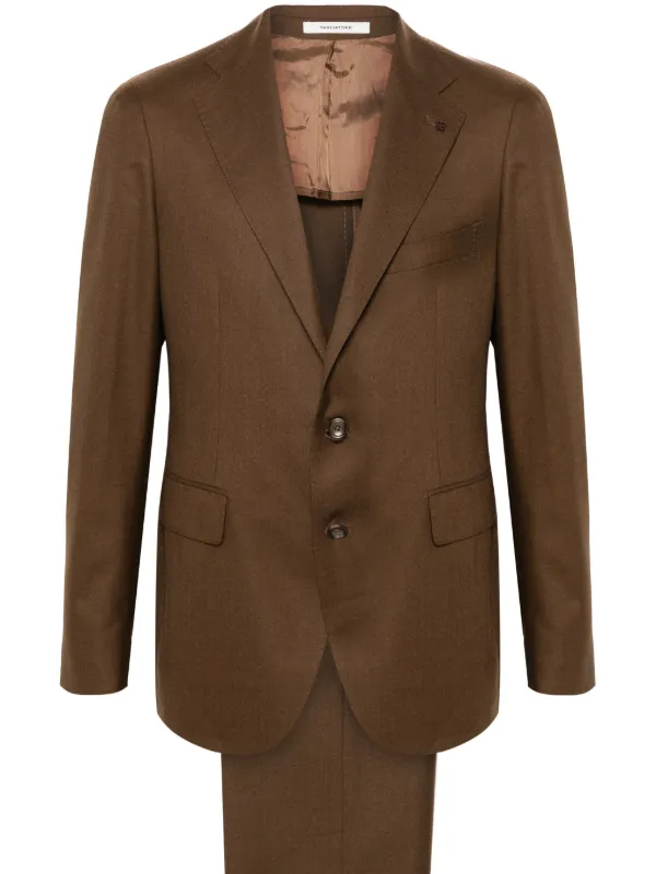 TAGLIATORE テーラードジャケット ブローチ付き Tagliatore ブローチディテール ジャケット | ブラウン