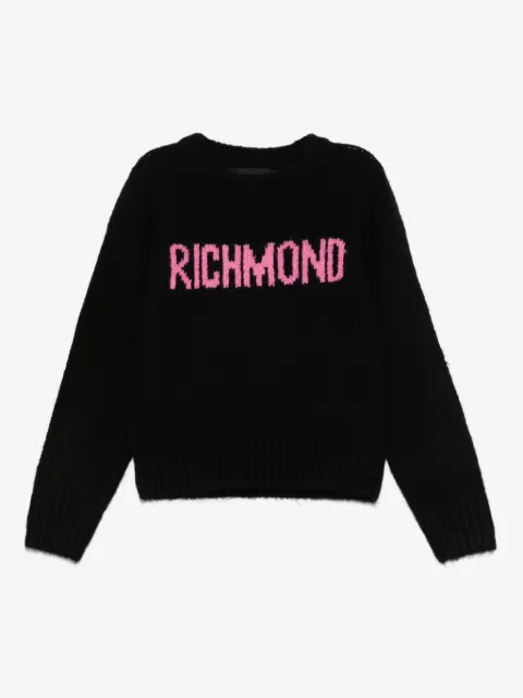 John Richmond Junior 로고 인타르시아 스웨터