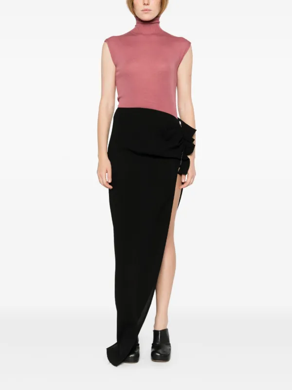【送料&関税込】Rick Owens Edfu Black Long Skirt With Drapes Rick Owens EDFU Maxi Skirt | Black | FARFETCH