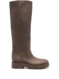 Casadei knee-high leather boots - Brown