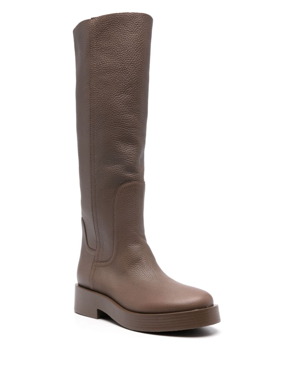 Casadei knee-high leather boots - Bruin