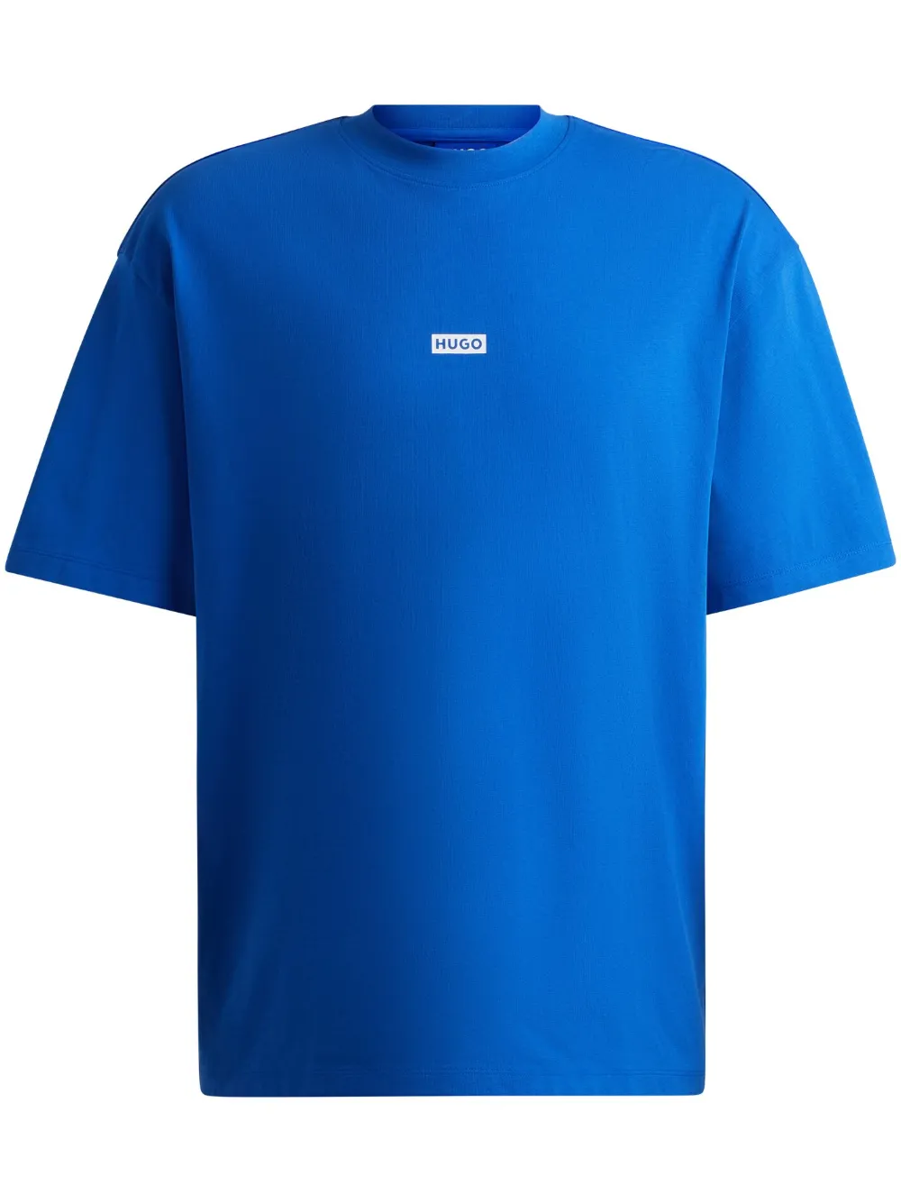 HUGO Camiseta com estampa de logo | Azul | Image 1