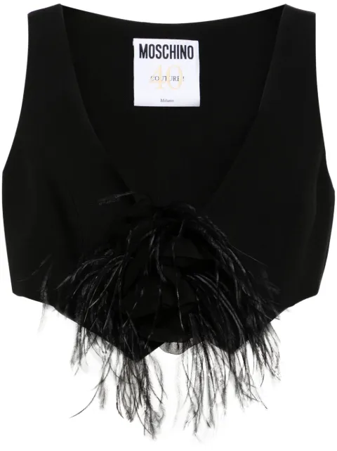 Moschino floral-appliqué top