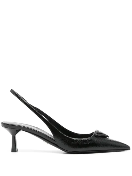 Escarpins à plaque logo 55 mm - Prada - Modalova