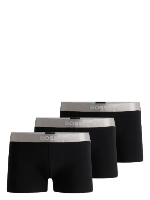 BOSS Kit 3 cuecas boxer com logo no cós