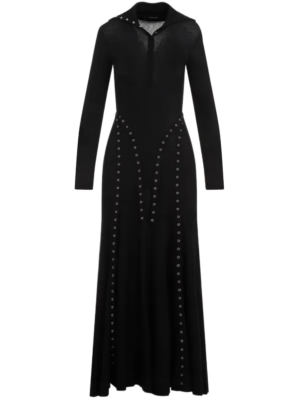 Simone Rocha ribbed-knit Midi Dress | Black | FARFETCH