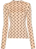 Marine Serre Crescent Moon top - Neutrals