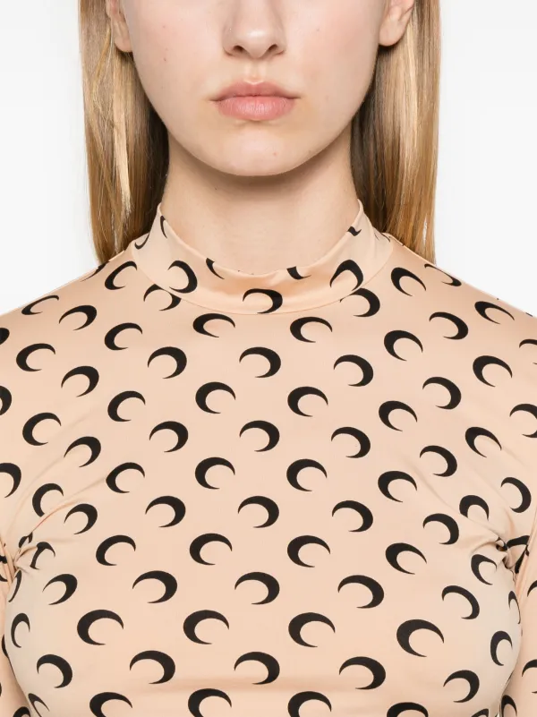Marine Serre Crescent Moon Top | Neutrals | FARFETCH