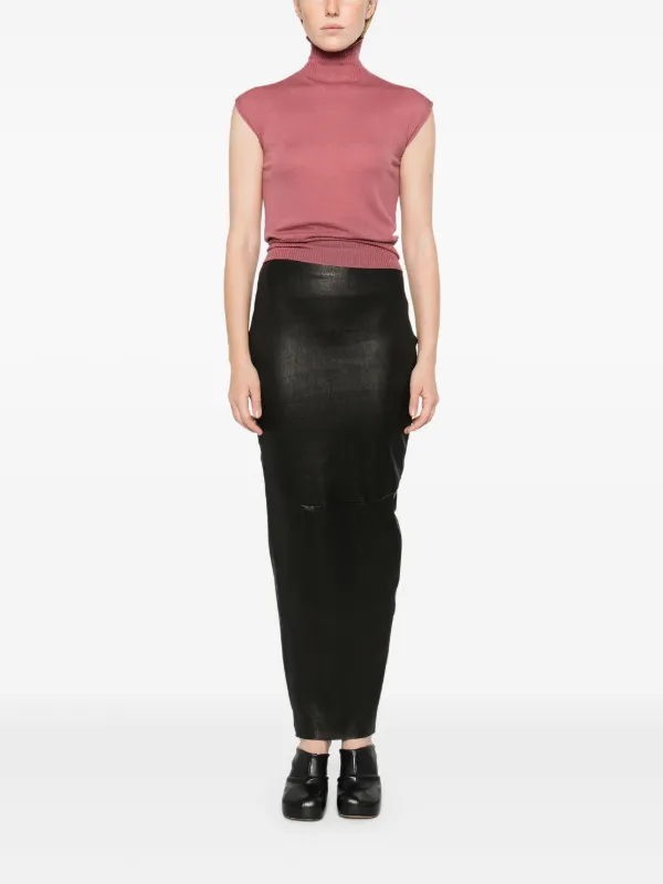 Rick Owens Dirt Pillar Maxi Skirt | Black | FARFETCH