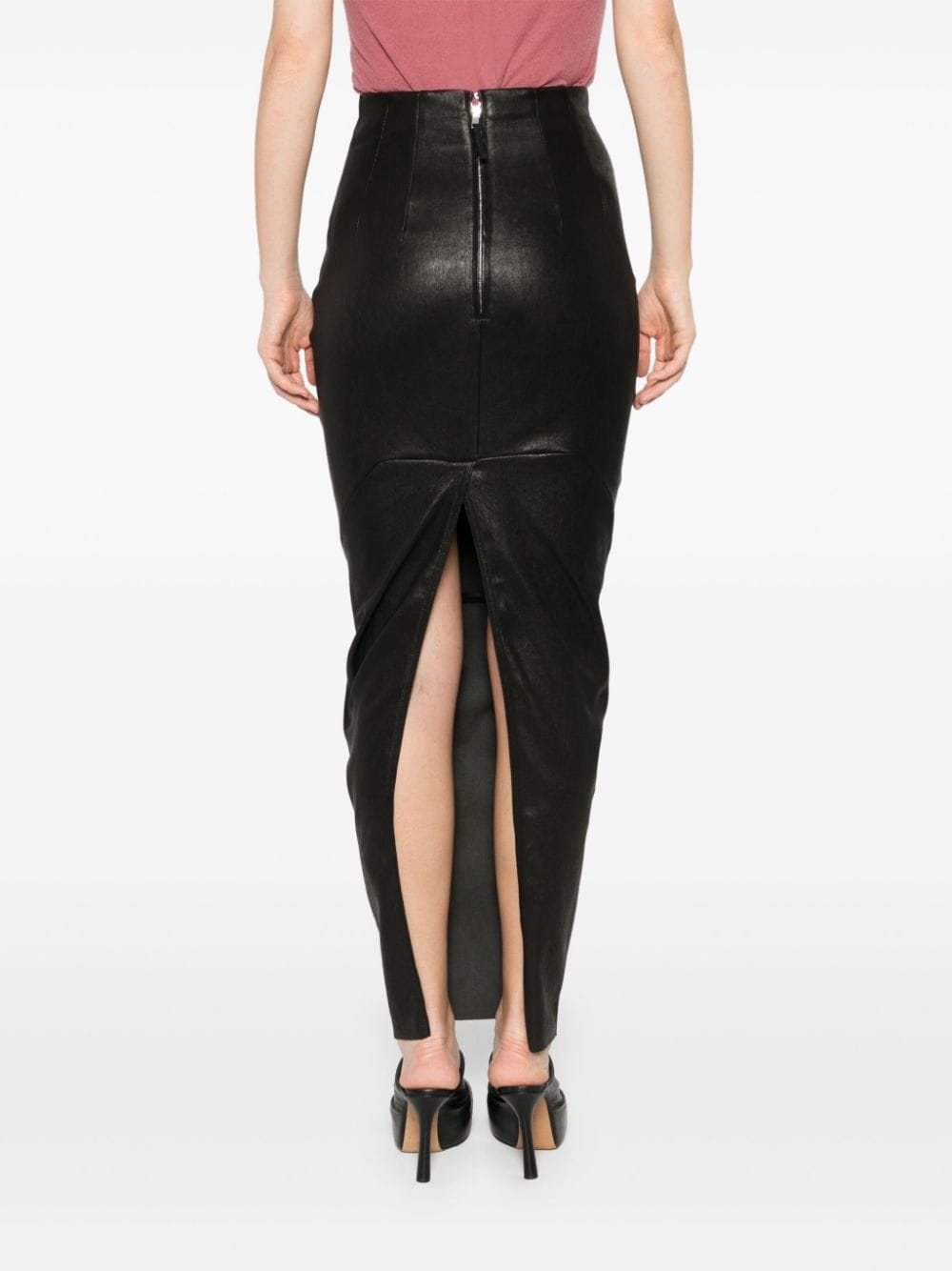 Shop Rick Owens Dirt Pillar Maxi Skirt In Black