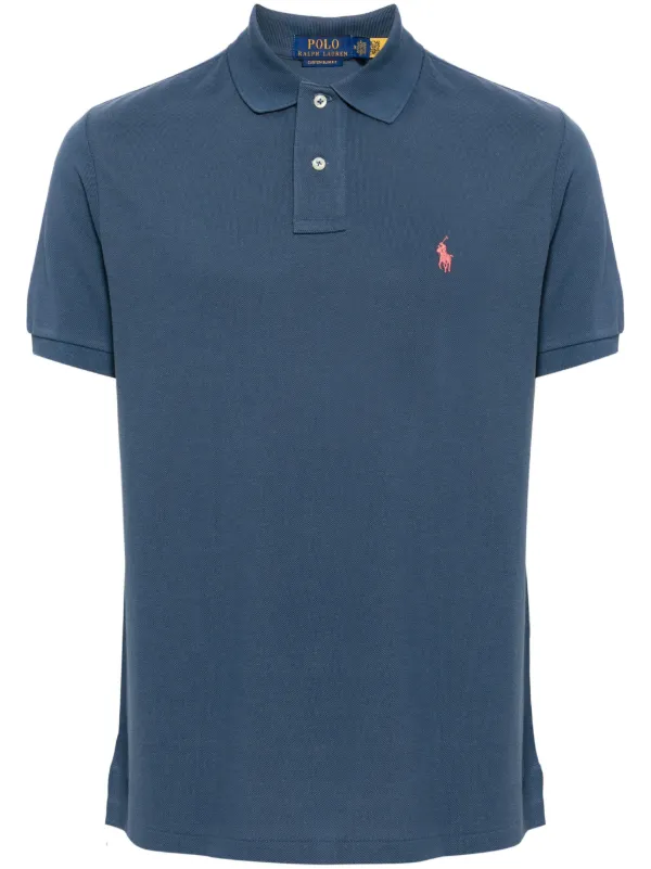 Polo Ralph Lauren Classic Slim Fit Polo Shirt Blue FARFETCH ID