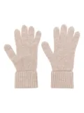 N.Peal cashmere ribbed gloves - Neutrals