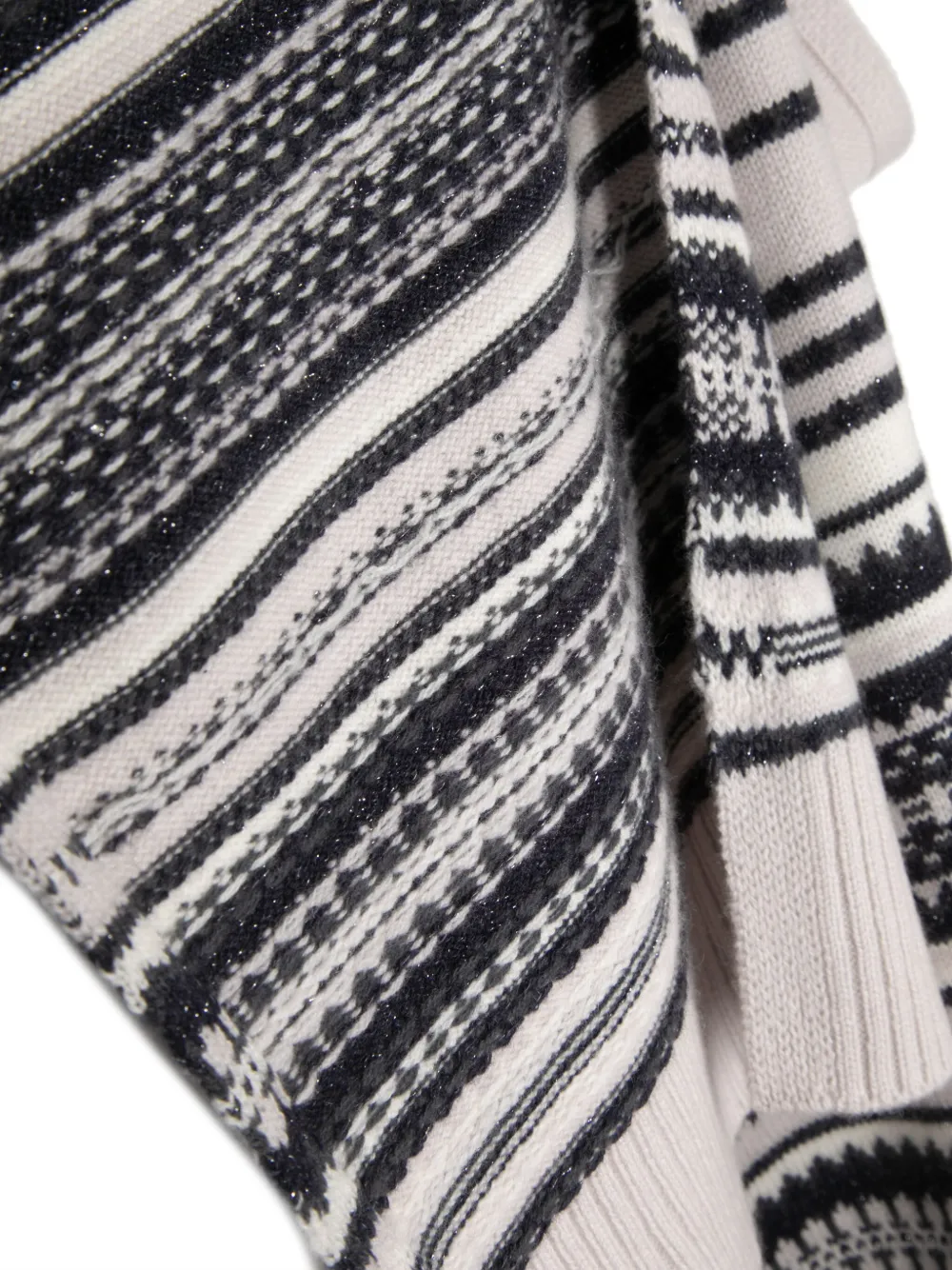 N.Peal Gradual Fairisle sjaal Beige