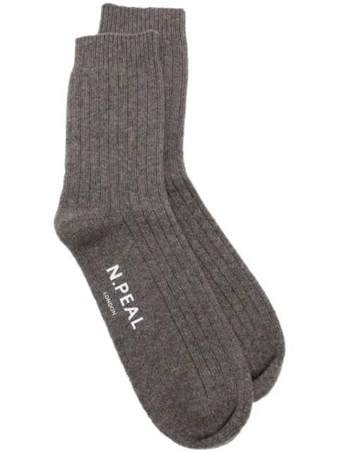 N.Peal ribbed house socks