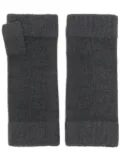 N.Peal fingerless cashmere gloves - Grey