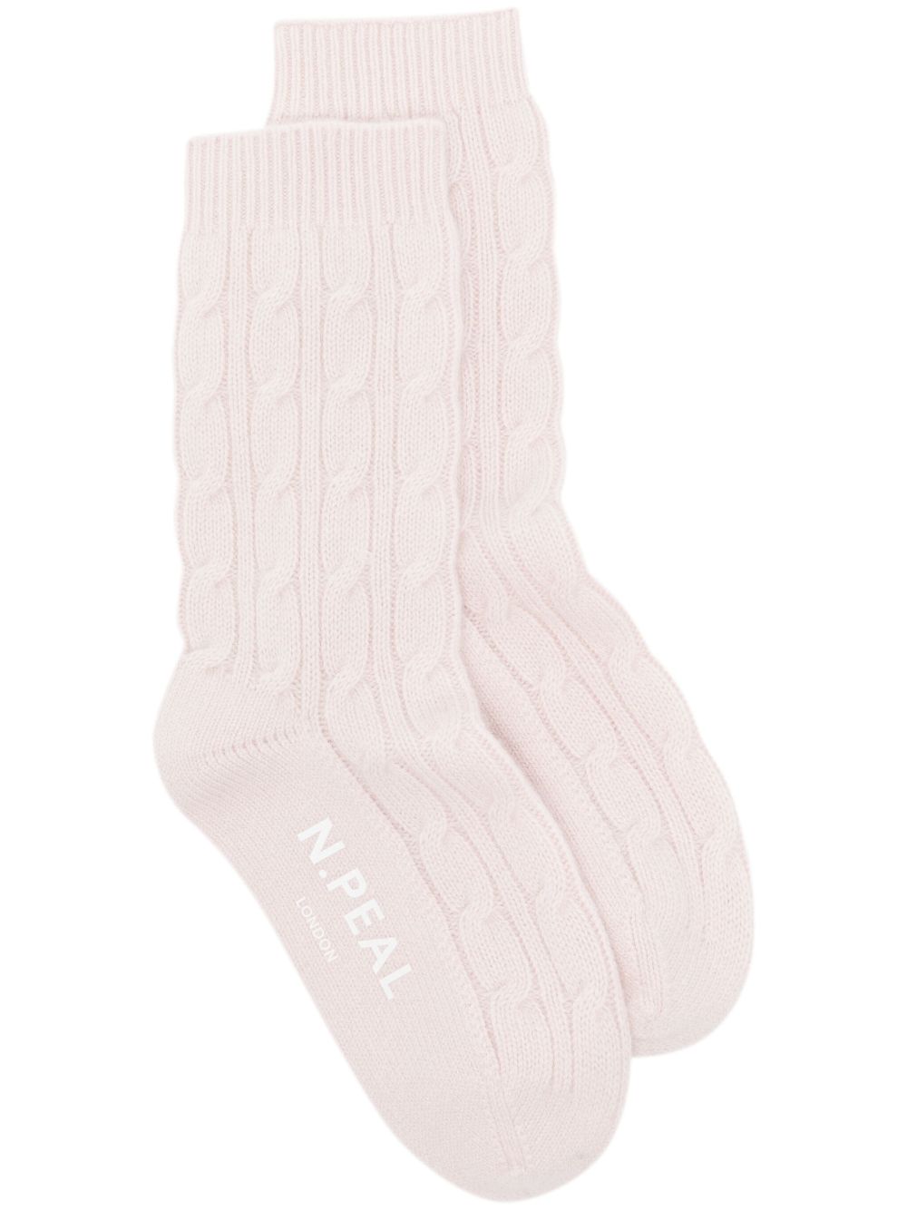 N.Peal cable house socks - Pink