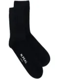 N.Peal ribbed cashmere socks - Blue