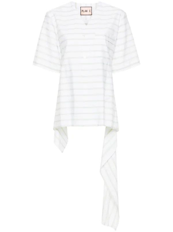 Plan c ストライプシャツ プランシー PLANC ストライプシャツ ブラウス