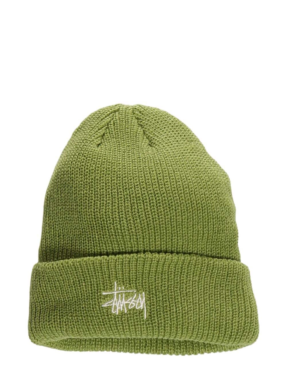 Shop Stussy Basic Cuff Beanie In Green